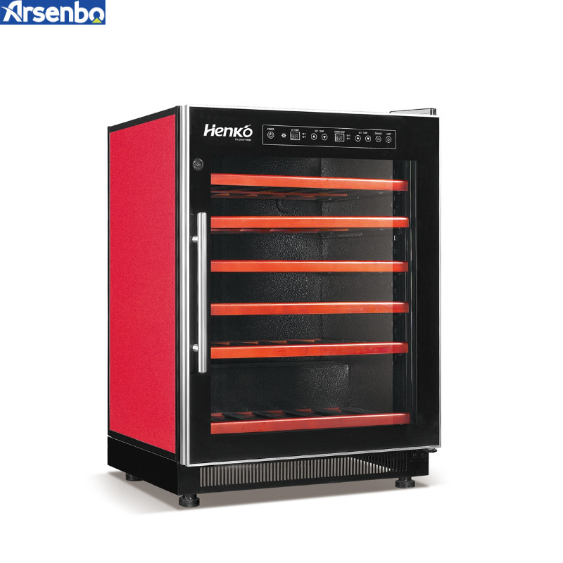 Soundless Freestanding Wine Cooler Fridge , 160W Under Counter Wine Refrigerator